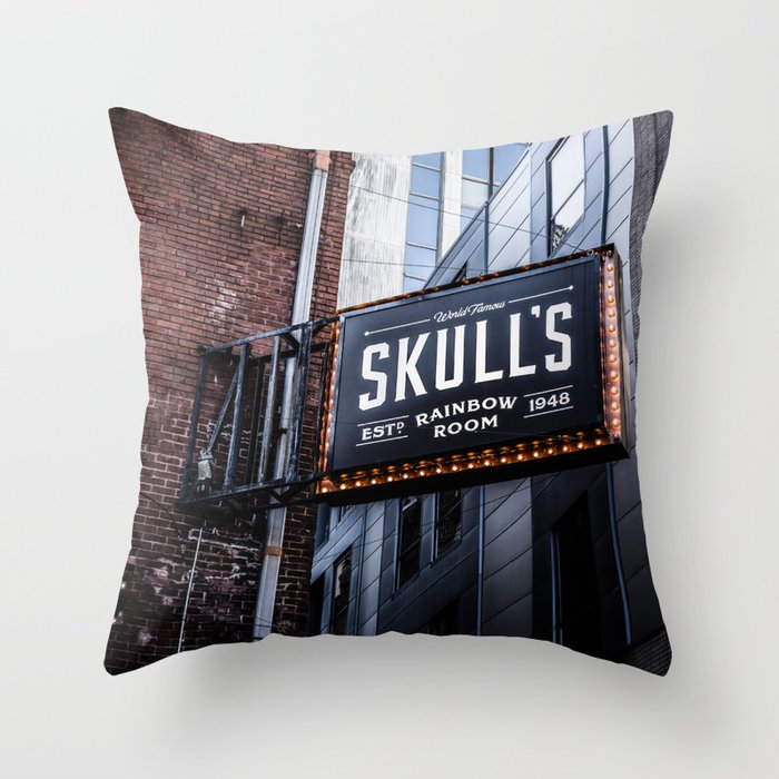 Skull's Rainbow Room Nashville Tennessee Throw Pillow Gallery Image 6