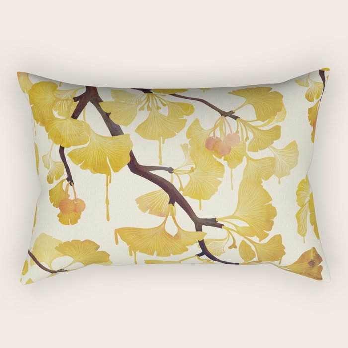 O Ginkgo in Yellow Rectangular Pillow Gallery Image 1