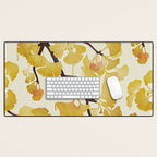 O Ginkgo in Yellow Desk Mat Gallery Image 1