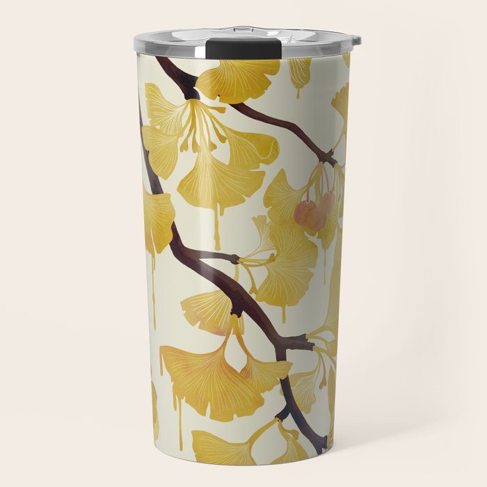 O Ginkgo in Yellow Travel Mug Gallery Image 1