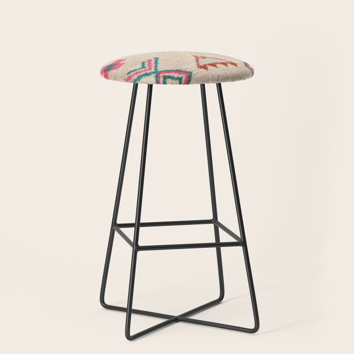 Vintage Moroccan Berber Carpet Stool Gallery Image 1