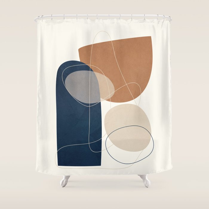 Spiraling Geometry 1 Shower Curtain Gallery Image 1