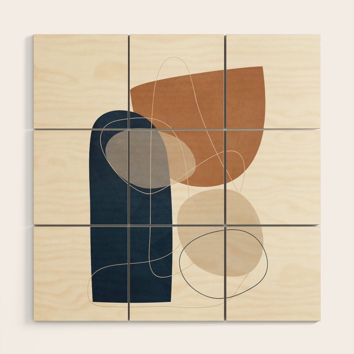 Spiraling Geometry 1 Wood Wall Art Gallery Image 1