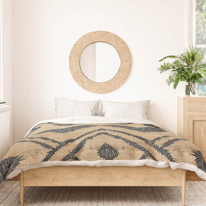Traditional Moroccan Rug Design Duvet Cover Gallery Image 3
