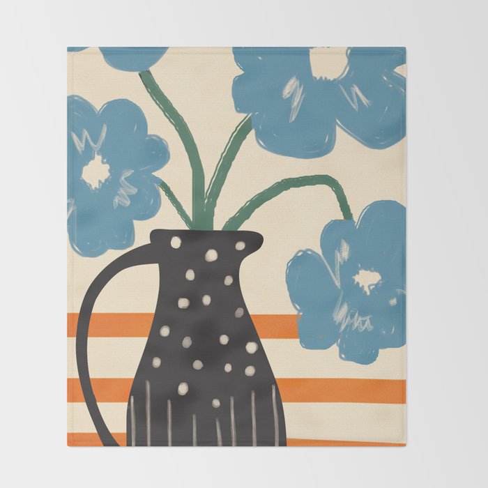 Modern Botanicals No. 1 Throw Blanket Gallery Image 2