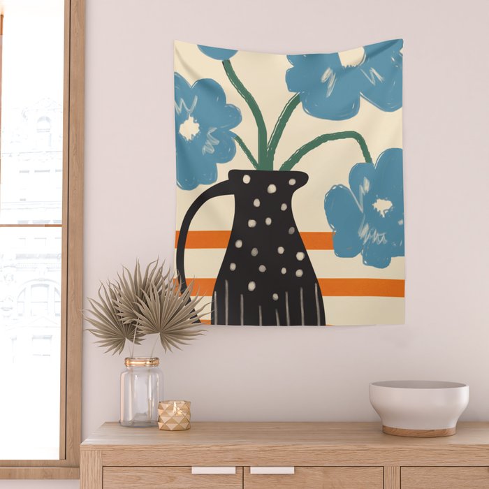 Modern Botanicals No. 1 Wall Tapestry Gallery Image 2