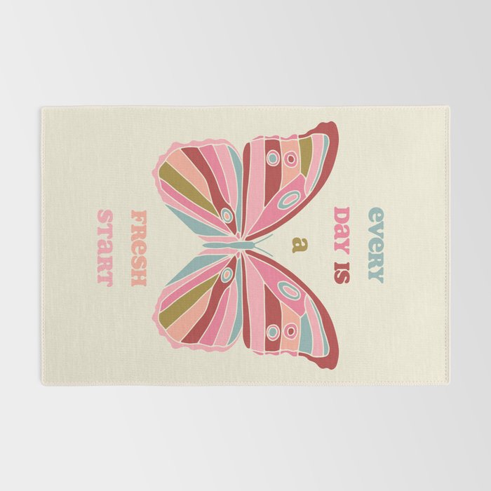 Every Day is a Fresh Start Butterfly Rug Gallery Image 2
