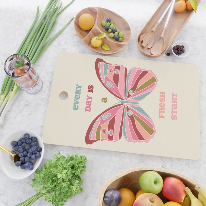 Every Day is a Fresh Start Butterfly Cutting Board Gallery Image 2
