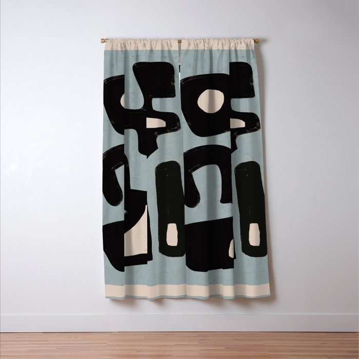 Modern Abstract Minimal Shapes 114 Window Curtain Gallery Image 3