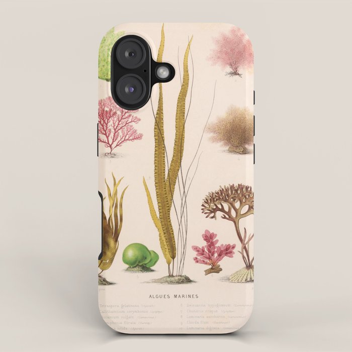Algae from "Le Monde de la Mer," 1866 (benefitting The Nature Conservancy) iPhone Case Gallery Image 1