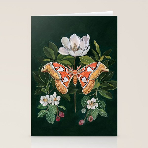 Atlas Moth Magnolia Stationery Card Gallery Image 2