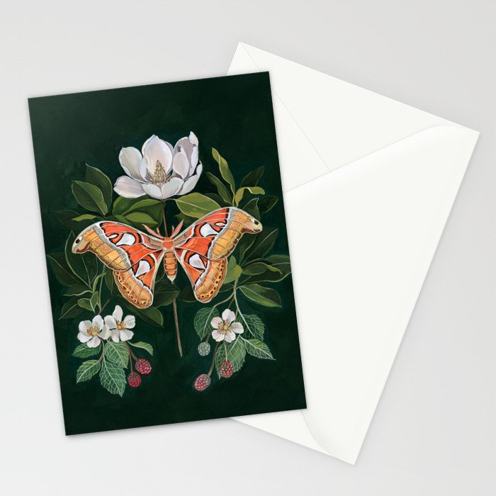 Atlas Moth Magnolia Stationery Card Gallery Image 2