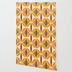 Retro 70s yellow brown ovals grid Wallpaper Gallery Image 2
