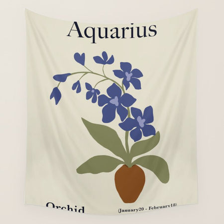 Aquarius Orchid Wall Tapestry – Society6