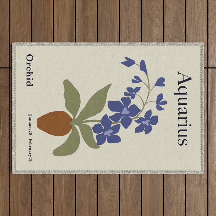 Aquarius Orchid  Outdoor Rug Gallery Image 1