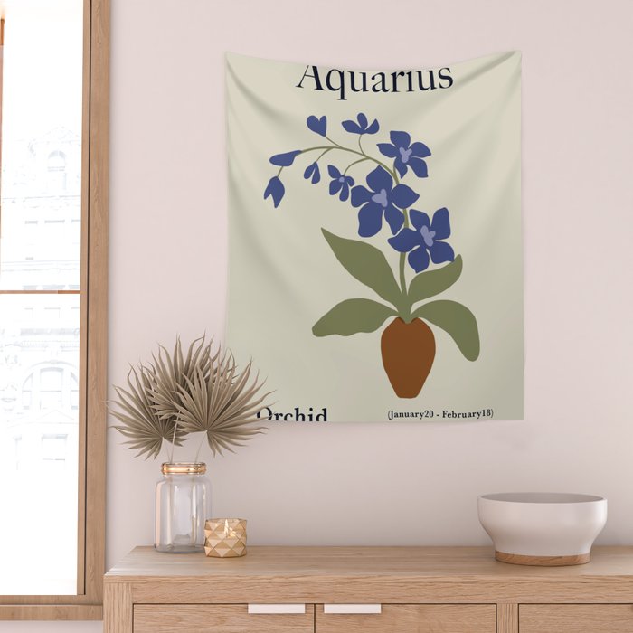 Aquarius Orchid Wall Tapestry – Society6