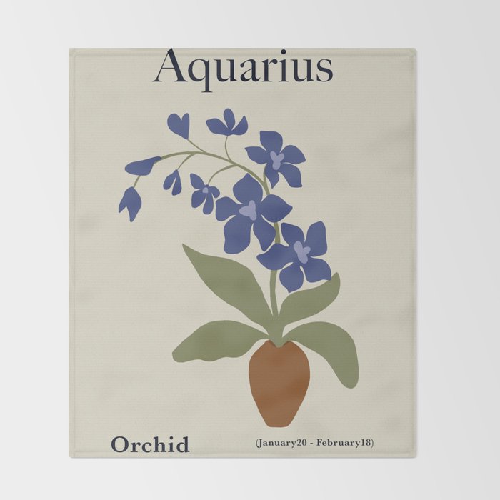 Aquarius Orchid  Throw Blanket Gallery Image 2