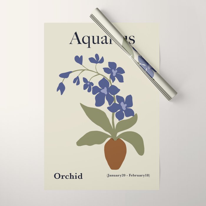 Aquarius Orchid  Wrapping Paper Gallery Image 1