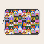 Diverse people in halloween costume pattern Laptop Sleeve Gallery Image 1