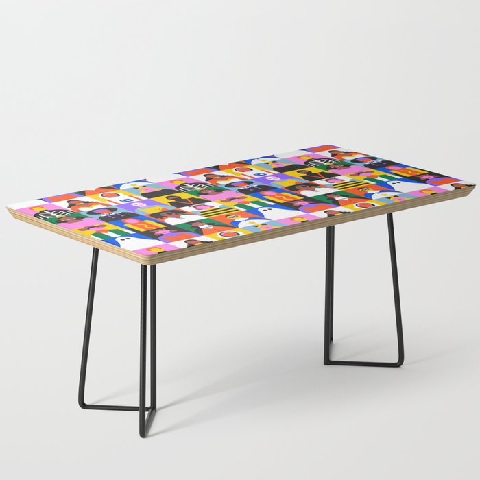 Diverse people in halloween costume pattern Coffee Table Gallery Image 1
