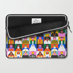 Diverse people in halloween costume pattern Laptop Sleeve Gallery Image 2