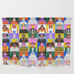 Diverse people in halloween costume pattern Wall Hanging Gallery Image 1