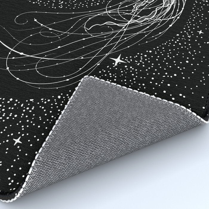 starry jellyfish (Black Version) Rug Gallery Image 4
