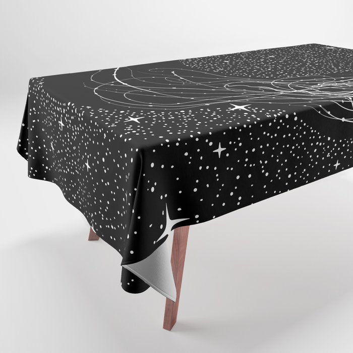 starry jellyfish (Black Version) Tablecloth Gallery Image 1
