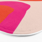 Curved Trajectories (Fuchsia Pink and Orange) Bath Mat Gallery Image 3