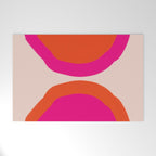 Curved Trajectories (Fuchsia Pink and Orange) Welcome Mat Gallery Image 1