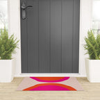 Curved Trajectories (Fuchsia Pink and Orange) Welcome Mat Gallery Image 3