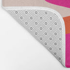 Curved Trajectories (Fuchsia Pink and Orange) Bath Mat Gallery Image 2