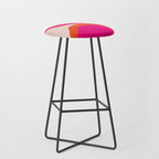Curved Trajectories (Fuchsia Pink and Orange) Stool Gallery Image 1