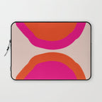 Curved Trajectories (Fuchsia Pink and Orange) Laptop Sleeve Gallery Image 1