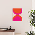 Curved Trajectories (Fuchsia Pink and Orange) Poster Gallery Image 2