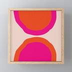 Curved Trajectories (Fuchsia Pink and Orange) Mini Art Print Gallery Image 1