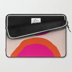 Curved Trajectories (Fuchsia Pink and Orange) Laptop Sleeve Gallery Image 2