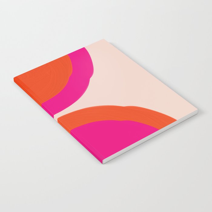 Curved Trajectories (Fuchsia Pink and Orange) Notebook Gallery Image 1