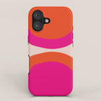 Curved Trajectories (Fuchsia Pink and Orange) iPhone Case Gallery Image 1