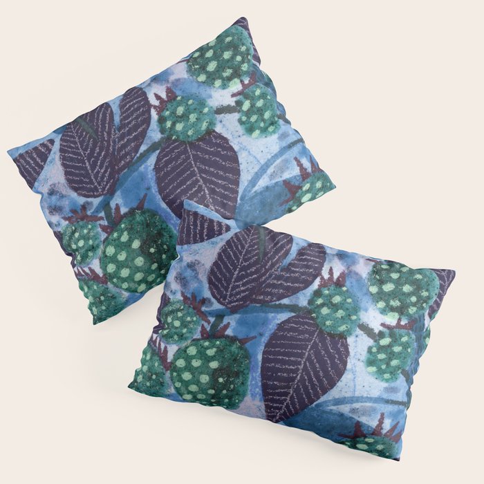 In Season in Blue Raspberry & Teal Pillow Sham Gallery Image 3