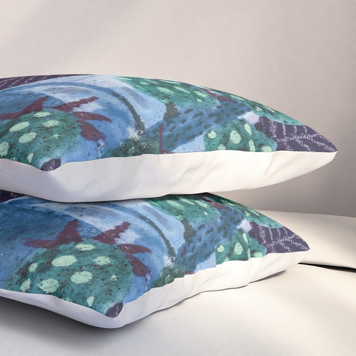 In Season in Blue Raspberry & Teal Pillow Sham Gallery Image 3