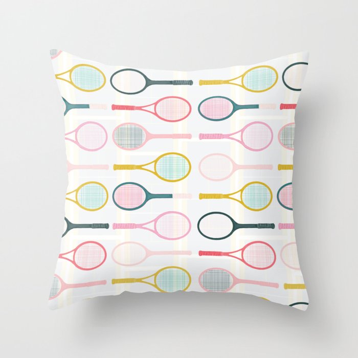 Tennis Team Throw Pillow Gallery Image 1