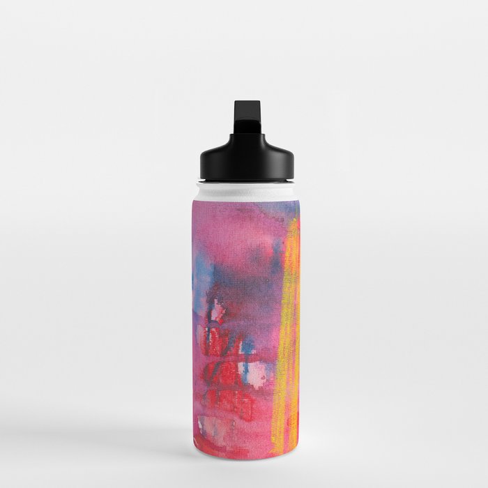 Color Play - abstract watercolor acrylic painting Water Bottle Gallery Image 3
