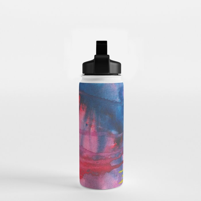 Color Play - abstract watercolor acrylic painting Water Bottle Gallery Image 2