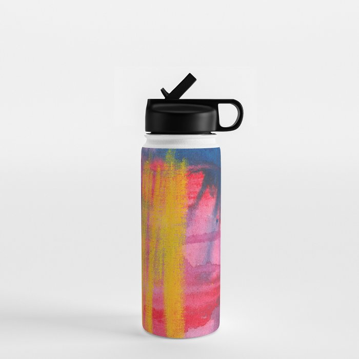 Color Play - abstract watercolor acrylic painting Water Bottle Gallery Image 1