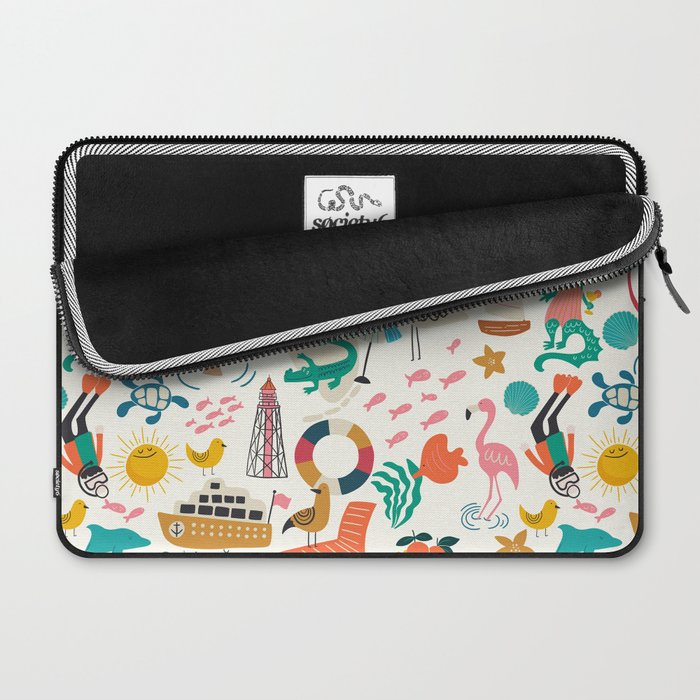 Florida State Beach Map Laptop Sleeve Gallery Image 2