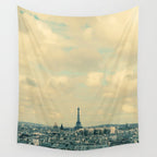 Paris In Blue Wall Tapestry Gallery Image 4