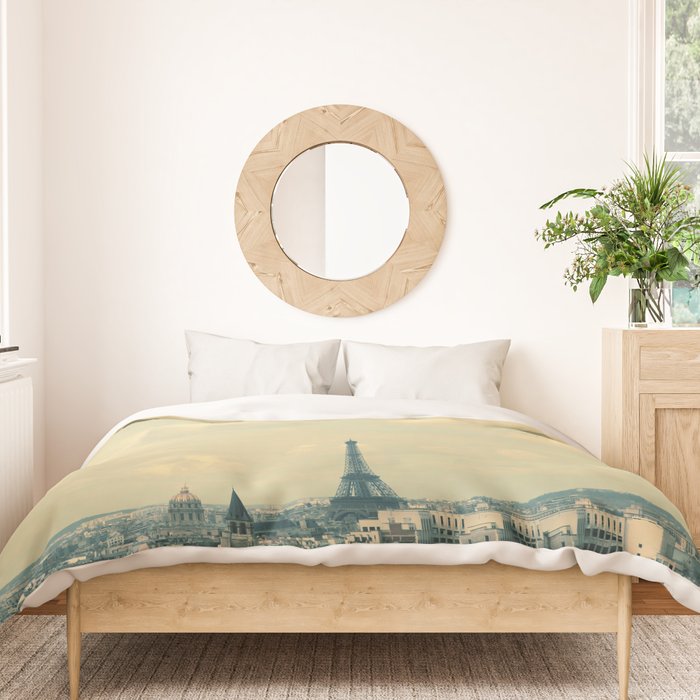 Paris In Blue Duvet Cover Gallery Image 3