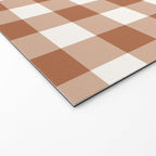 Latte Brown Gingham Welcome Mat Gallery Image 2