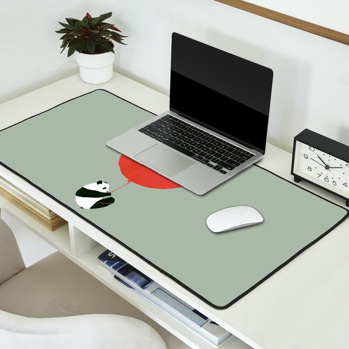 Traveling panda Desk Mat Gallery Image 2